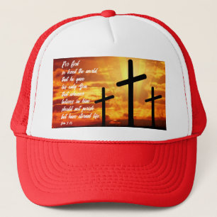 BONÉ JOHN 3:16 TRENDY VERSÍCULO DA BÍBLIA PRESENTE CRIS