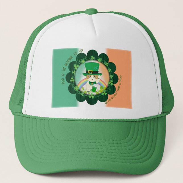 Boné Jolly Ginger Tabby Irish Cheer Hat (Frente)