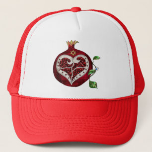 Boné Judaica Pomegranate Heart Hanukkah Rosh Hashanah