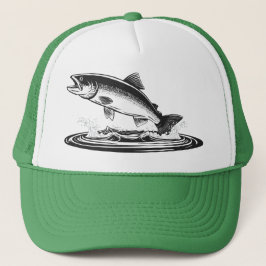 Boné jumping atlantic salmon fish