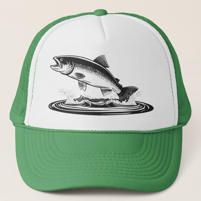 Boné jumping atlantic salmon fish (Frente)