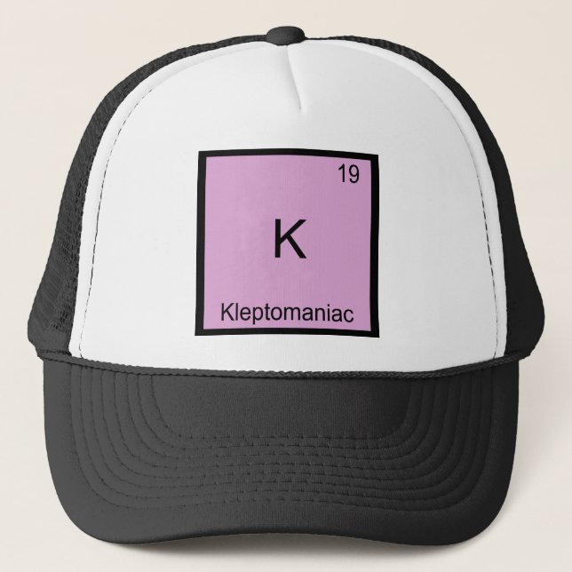 Boné K - Cleptomaníaco Símbolo de Elemento de Química D (Frente)