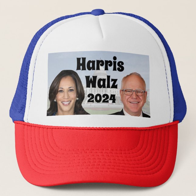 Boné Kamala Harris e Tim Walz 2024 (Frente)