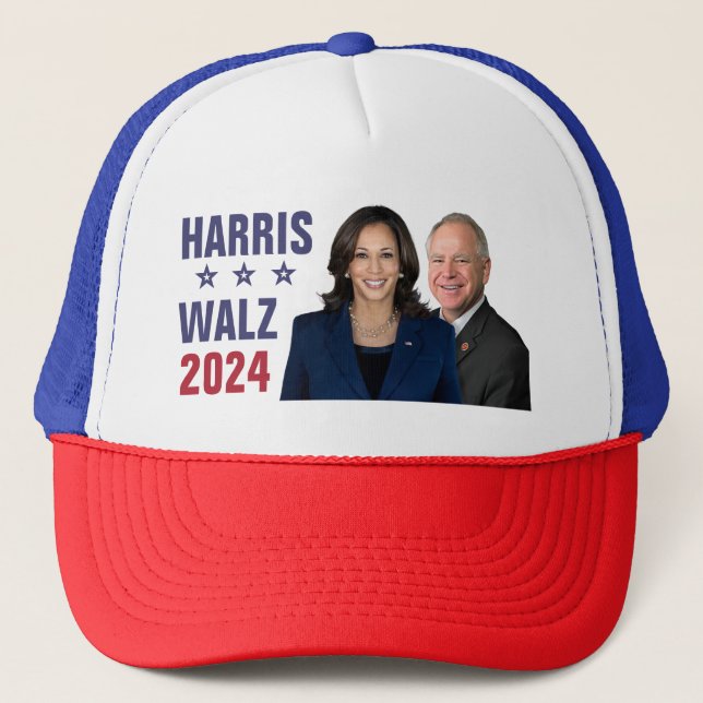 Boné Kamala Harris Tim Walz 2024 Presidente Vice Fotos (Frente)