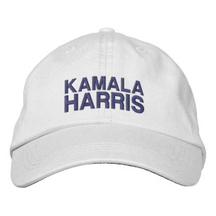 Boné Kamala Harris tipografia azul escuro moderna perso