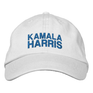 Boné Kamala Harris tipografia azul moderna personalizad