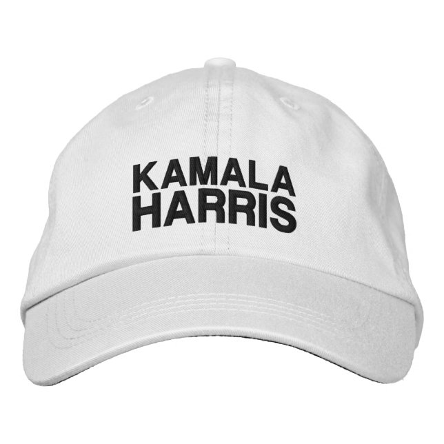 Boné Kamala Harris tipografia moderna personalizada pre (Frente)