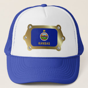 Boné Kansas enquadrou Flag Hat