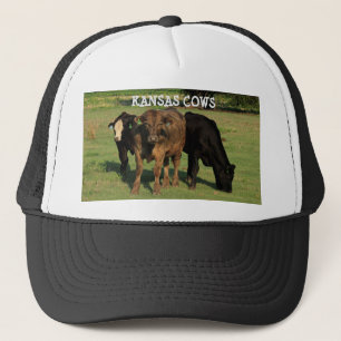 Boné Kansas Vacas em um Chapéu de Caminhoneiros de Past