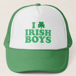 BONÉ KAWAII EU AMO RAPAZES IRLANDESES SHAMROCK CORAÇÃO