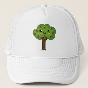 Boné Kawaii Happy Winking Apple Tree