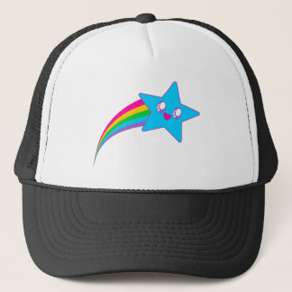 Boné Kawaii Rave Neon Estrela Arco-íris
