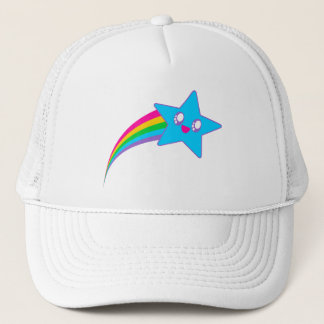 Boné Kawaii Rave Neon Estrela Arco-íris