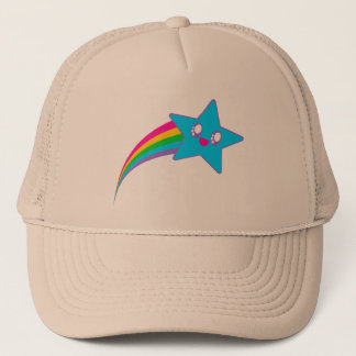 Boné Kawaii Rave Neon Estrela Arco-íris