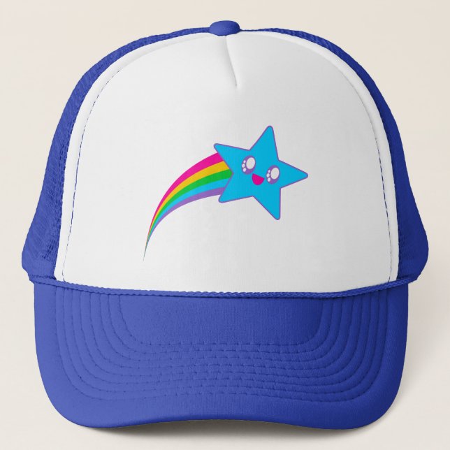 Boné Kawaii Rave Neon Star Rainbow (Frente)