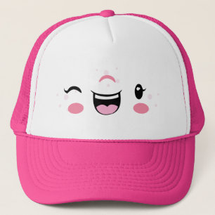 Boné Kawaii, Rosa Winking, Enfrenta O Chapéu Do Caminh