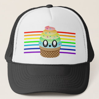 BONÉ KAWAII SORVETE RAINBOW CONE DELICIOSO FABULOSO