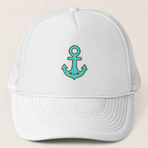 Boné Kawaii Turquoise Anchor - Whimsical & Cheerful