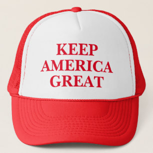 Boné Keep America Great red Trump support