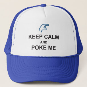 Boné KEEP CALM and POKE ME funny Social FACEBOOK CAP