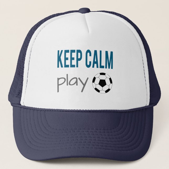 Boné Keep Calm Play Soccer (Frente)