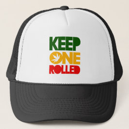 Boné Keep Trucker one Cap rolled - Rasta Acre reggae -
