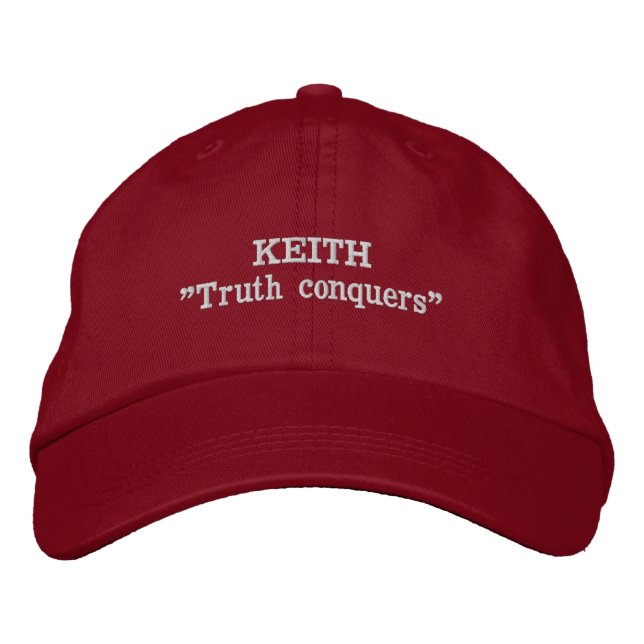 Boné Keith Clan Motto Bordou O Chapéu (Frente)