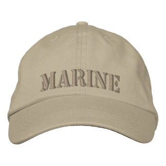 Boné Khaki bordado com MARINE