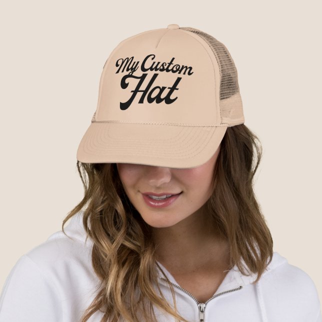 Boné KHAKI Custom Trucker Hat Mesh Back Cap Blank (In Situ)