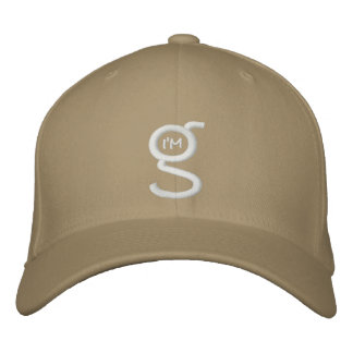 Boné Khaki Flex com Ajustado branco Eu sou logotip