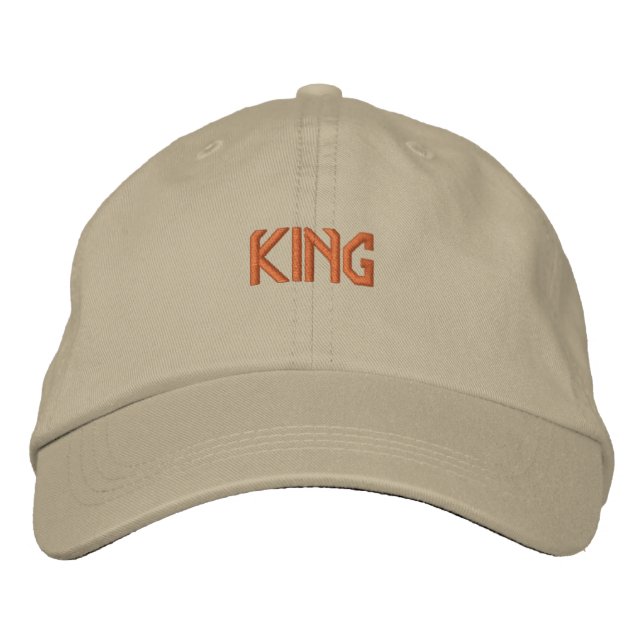 Boné Khaki KING Nome Esportes Qualidade Fantástica-Chap (Frente)
