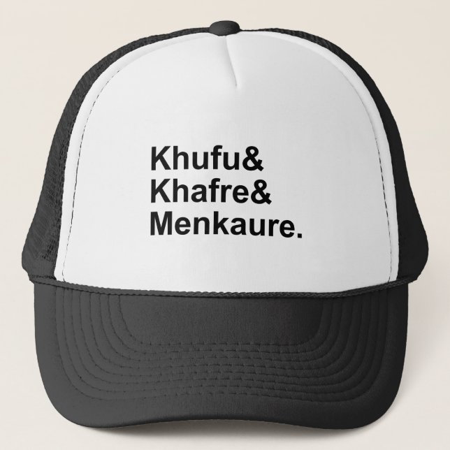 Boné Khufu, Khafre, Menkaure | Pirâmides do Egito & Giz (Frente)