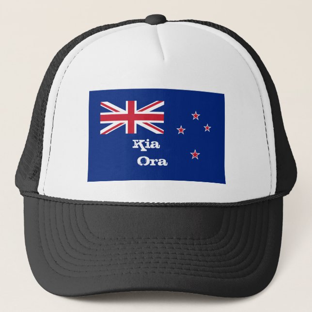 Boné Kia Ora & Nova Zelândia Flag fashion / Nova Zelând (Frente)