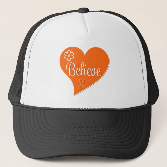 Boné Kidney Cancer Believe Orange Heart (Frente)
