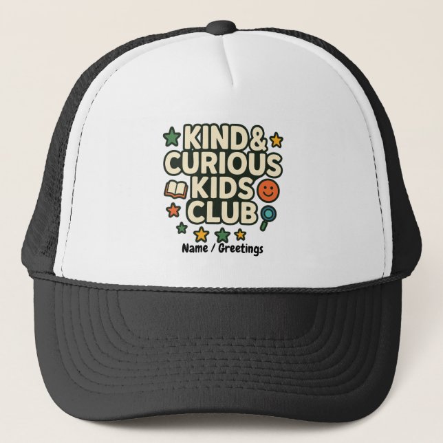 Boné Kind & Curious Kids Club Positive Growth Mindset  (Frente)