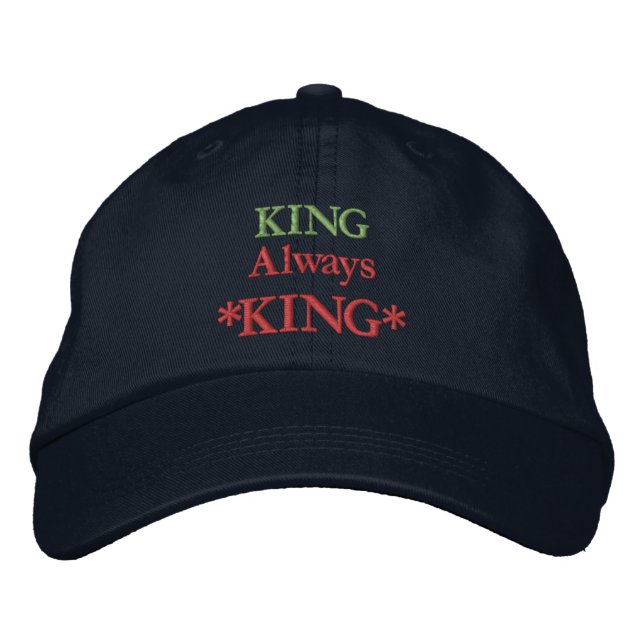 Boné KING Always KING Imprimido Motivational Aspas Hat (Frente)