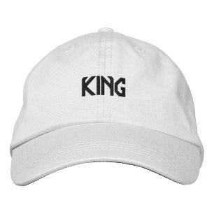 Boné KING Bonito e Bonito Chapéu Branco Adorável