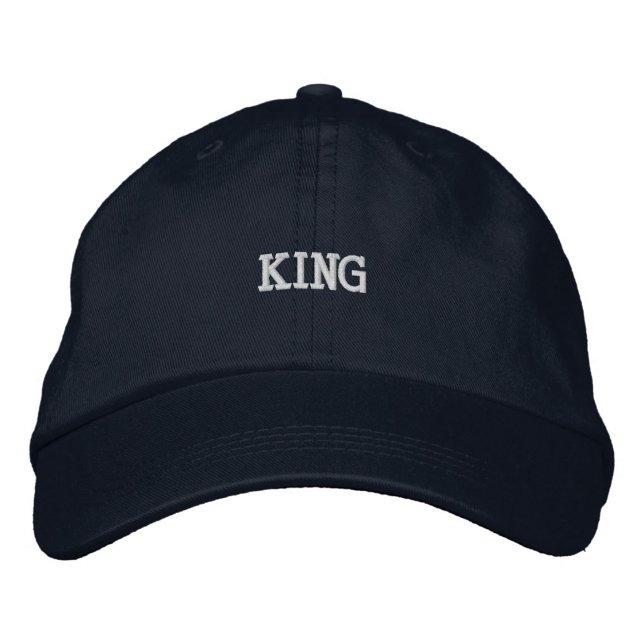 Boné KING Texto impresso Nome Acessórios para cabelo Ch (Criador carregado)