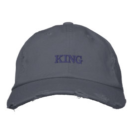 Boné KING Vintage Azure Ajustável Estilo Escócia Azul