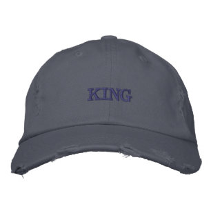 Boné KING Vintage Azure Ajustável Estilo Escócia Azul