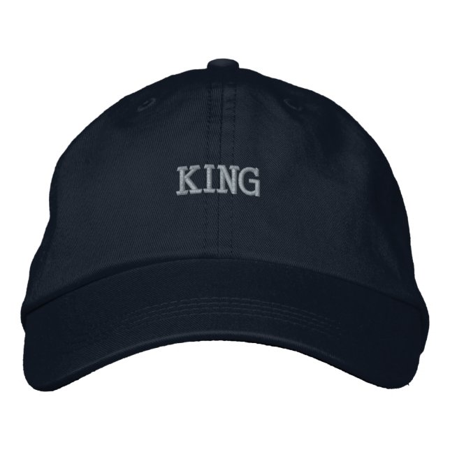 Boné KING Visor Super Bonito de Chapéu Bordado (Frente)