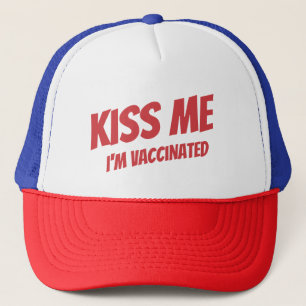 Boné Kiss Me I'm Vaccinated Modern Cute Funny Quote