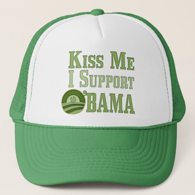 Boné Kiss Me Irish Obama (Frente)