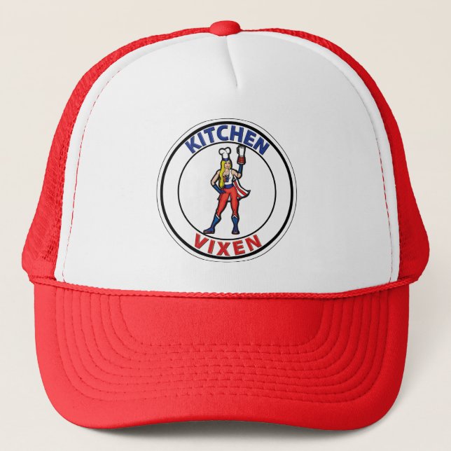 Boné Kitchen Vixen Red Trucker Hat (Frente)