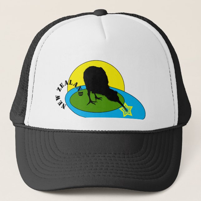 Boné Kiwi - Moda das Aves da Nova Zelândia /Trucker Hat (Frente)