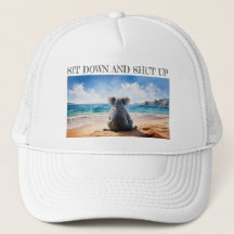 Koala observando o oceano Sente-se e Cale-se