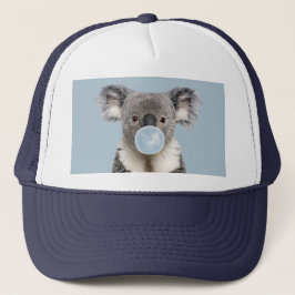 Boné Koala soprando uma pastilha azul