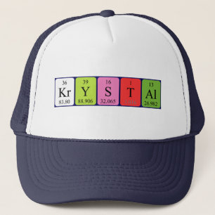 Boné Krystal periodic table name hat