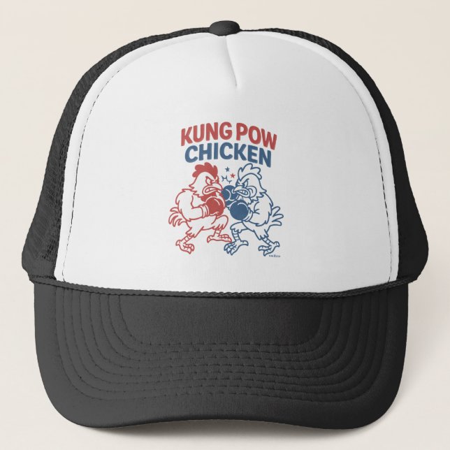 Boné Kung Pow Chicken Funny Comida Pun (Frente)