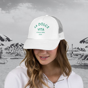 Boné La Dolce Vita Cinque Terra Verde Mar